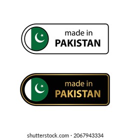 hecho en Pakistán   marca vectorial. insignia con Pakistán   marcar