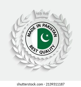 hecho en Pakistán   marca vectorial. insignia con Pakistán   marcar