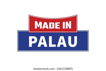 Fabricado En Vector De Sello De Palau
