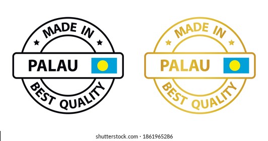 hecho en Palau   marca vectorial. insignia con Palau   marcar