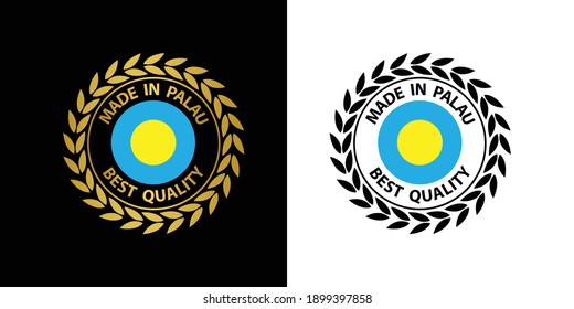 hecho en Palau   marca vectorial. insignia con Palau   marcar