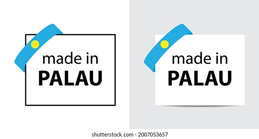hecho en Palau   marca vectorial. insignia con Palau   marcar