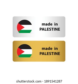 made in Palestine  vector stamp. badge with Palestine  flag