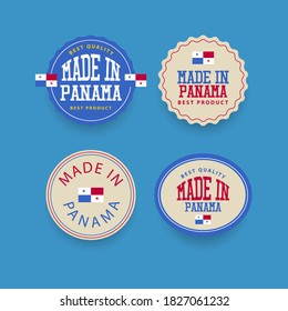 Made in Panama badge label vector template.