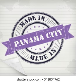 Made in Panama City vector rubber stamp on grunge paper