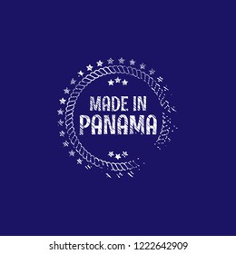 made in panama emblem, label, badge,seal. vintage stamp.package label. vector illustration