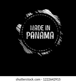 made in panama emblem, label, badge,seal. vintage stamp.package label. vector illustration