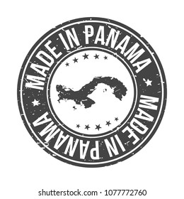 Made in Panama Quality Original Stamp Map. Design Vector Art Seal Badge Illustration.