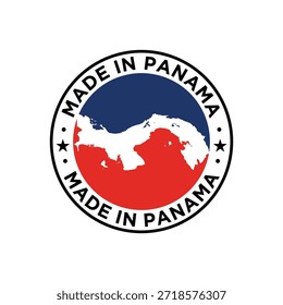 Hecho en Plantilla de diseño de sello de Panamá con mapa	
