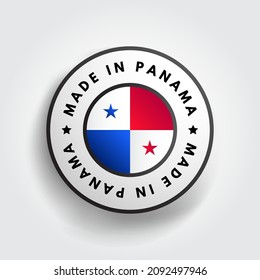 Made in Panama text emblem badge, concept background