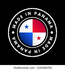 Made in Panama text emblem stamp, concept background