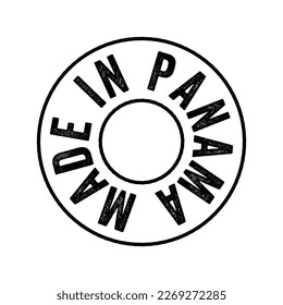 Made in Panama text emblem stamp, concept background