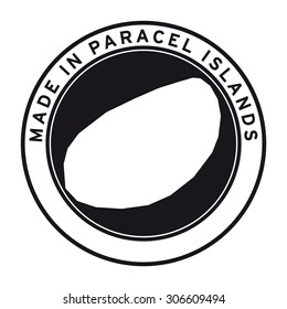 Made in Paracel Islands vector logo sticker button