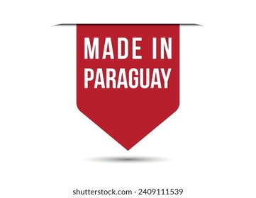 Made in Paraguay red banner design vector illustration