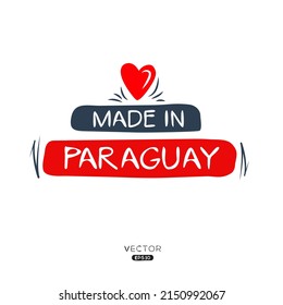 Made in Paraguay, vector illustration.