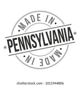 Made In Pennsylvania America Travel Stamp Logo Icon Symbol Design Object Seal Badje Vector.