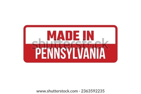 Made In Pennsylvania Rubber Stamp