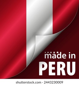 Made in Peru graphic and label. Element of impact for the use you want to make of it.