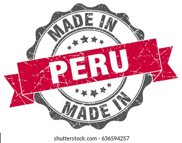 made in Peru round seal