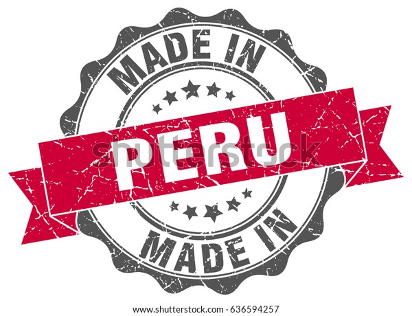 Made Peru Round Seal Stock Vector (Royalty Free) 636594257