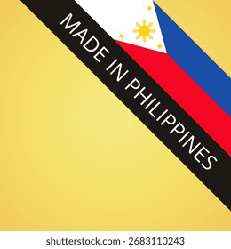 Made in Philippines - corner symbol with the Philippine flag