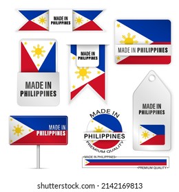 Made in Philippines graphics and labels set. Some elements of impact for the use you want to make of it.
