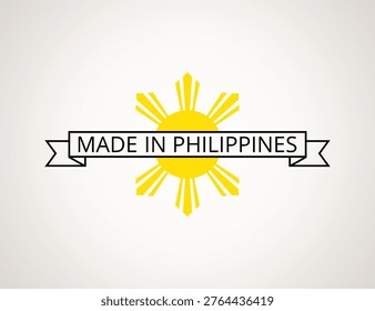 Made in Philippines - symbol from the Philippine flag