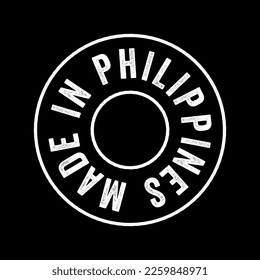 Made in Philippines text emblem stamp, concept background