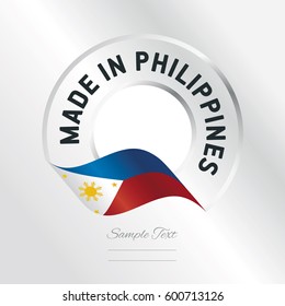 Made In Philippines Transparent Logo Icon Silver Background