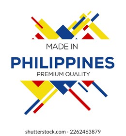 Hecho en Filipinas, ilustración vectorial.