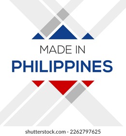 Hecho en Filipinas, ilustración vectorial.