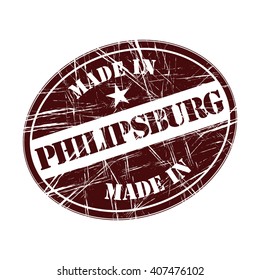 Made In Philipsburg Rubber Stamp