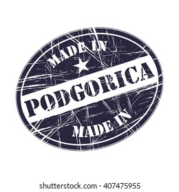 Made in Podgorica rubber stamp