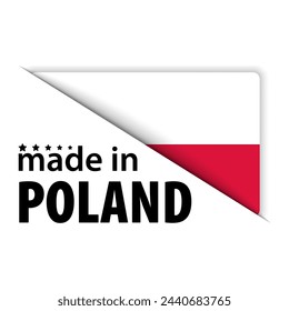 Made in Poland graphic and label. Element of impact for the use you want to make of it.