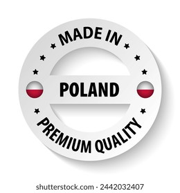 Made in Poland graphic and label. Element of impact for the use you want to make of it.