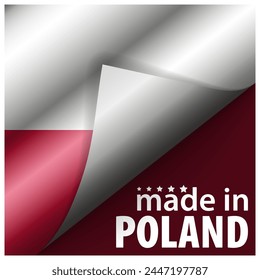 Made in Poland graphic and label. Element of impact for the use you want to make of it.