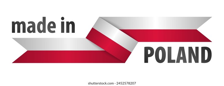Hecho en Polonia gráfico y etiqueta. Elemento de impacto para el uso que quieres hacer de él.