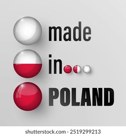 Made in Poland graphic and label. Element of impact for the use you want to make of it.