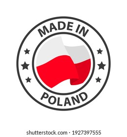 Made in Poland icon. Stamp sticker. Vector illustration