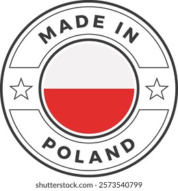 Made in Poland Icon Vector Stamp Illustration