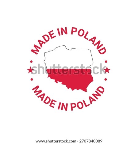 made in poland label design template