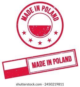 Made in Poland Stamp Sign Grunge Style