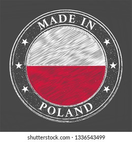 Made in Poland stamp vector illustration.