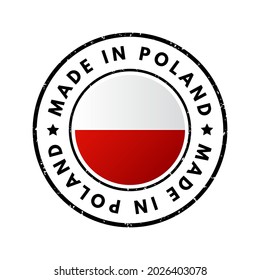 Made in Poland text emblem badge, concept background