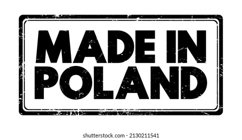 Made in Poland text emblem stamp, concept background
