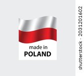 made in Poland vector stamp. badge with Poland  flag