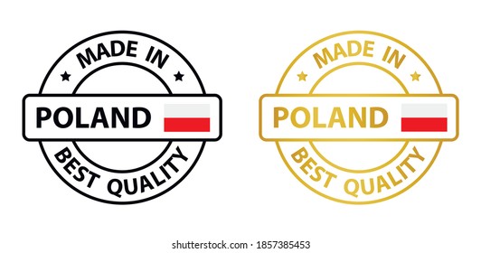 made in Poland vector stamp. badge with Poland  flag