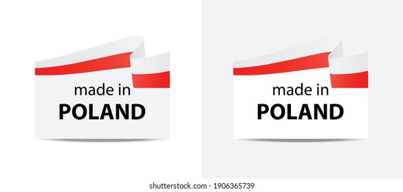 made in Poland vector stamp. badge with Poland  flag