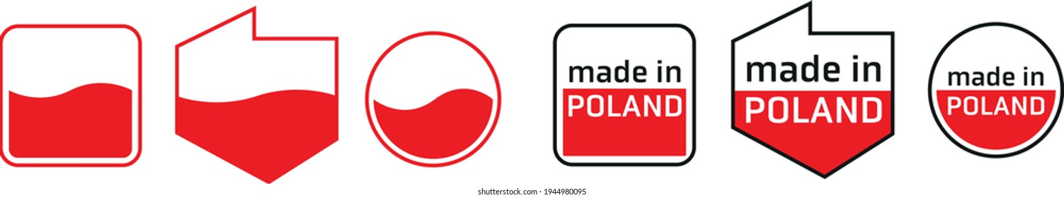 Made in Poland. Wyprodukowano w Polsce. Simple vector icon