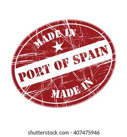 Made in Port of Spain rubber stamp